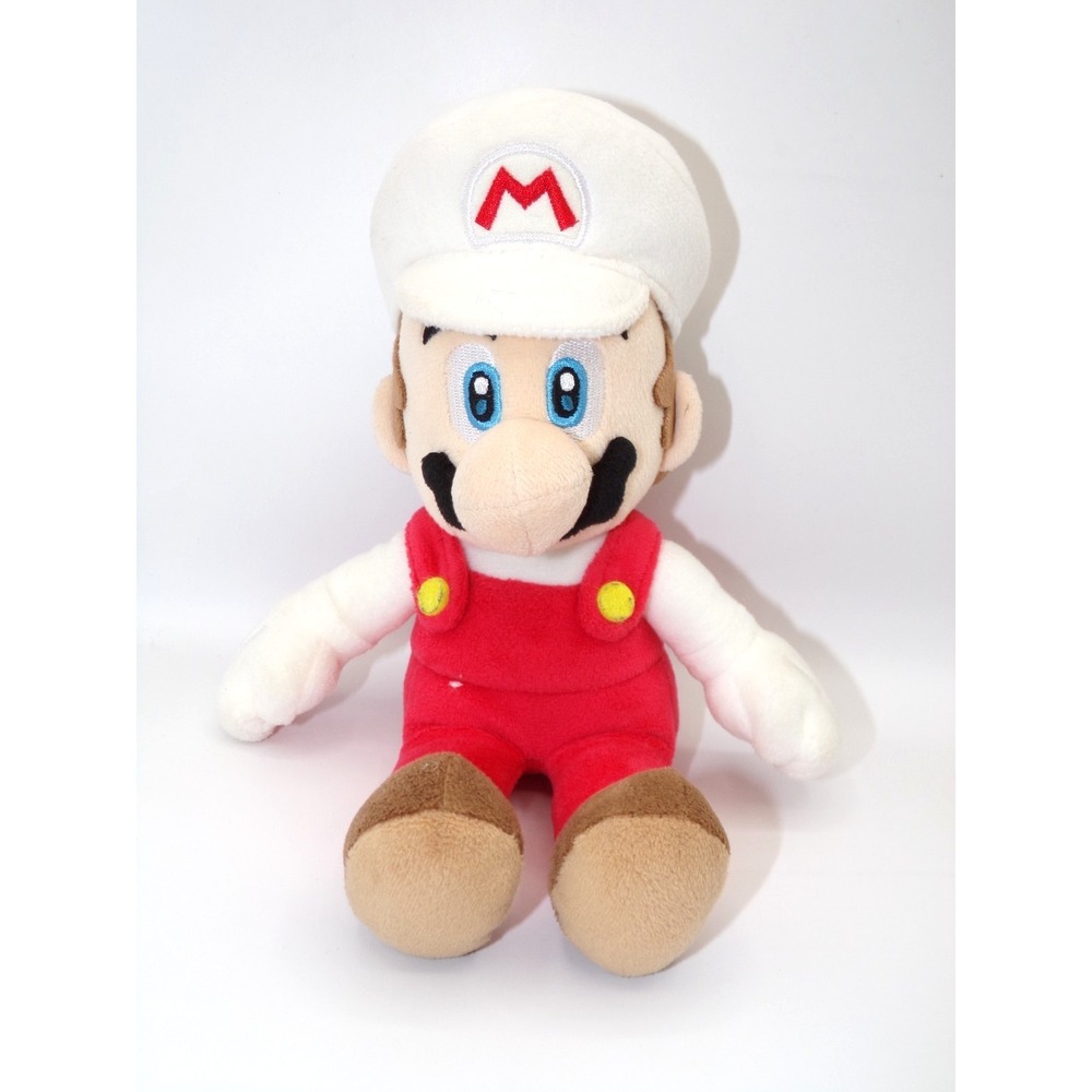 Super Mario Fire Mario Nintendo Sanei 9" Plush Stuffed Animal